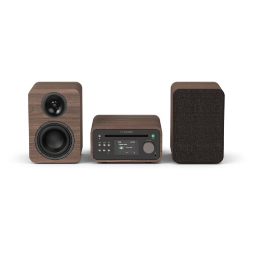 Pure Pure Classic Stereo Mini: Compact Stereo System with DAB+, CD, Bluetooth, Walnut