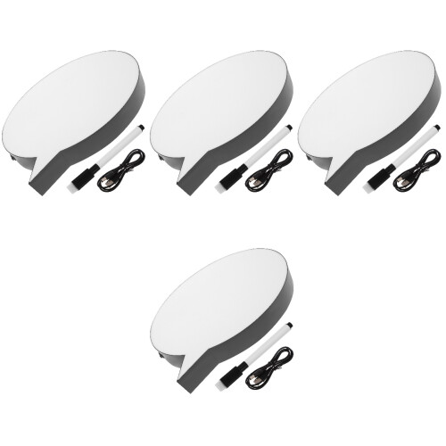 4 Unidades Quadro De Apagar A Seco De Com Luz LED 2