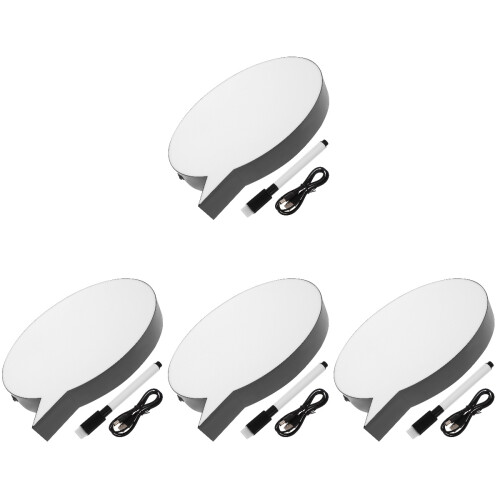 4 Unidades Quadro De Apagar A Seco De Com Luz LED 1