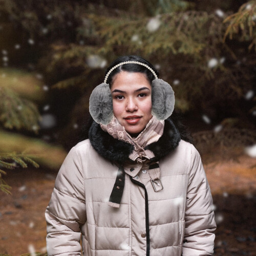 Muffs De Inverno Ajustáveis Plush Para Mulheres 2