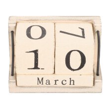 3Stk Tischblock Kalender Holz Countdown Büro