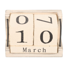 4Stk Tischblock Kalender Aus Holz Mit Rückwärtszähler Funktion
