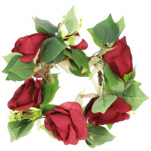 3Stk Kerzenring Künstliche Rosenblume Tischmitte Für Hochzeit