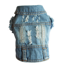 2Stk Dunkelblaue Denim Hundeweste Mit Knopfleiste Für Kleine