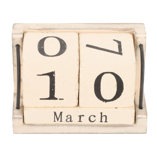 5Stk Tischblock Holz Countdown Kalender Bürokalender Detailliert