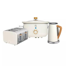 Swan Solace Black 1.7-Litre Kettle & 2-Slice Toaster Set for Modern Kitchens