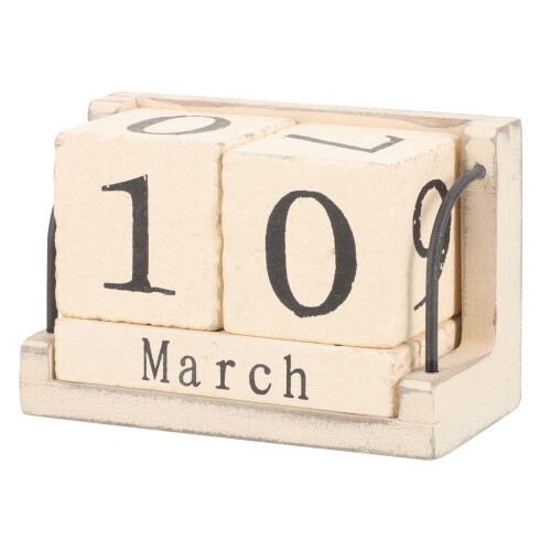 5Stk Tischblock Holz Countdown Kalender Bürokalender Detailliert 2