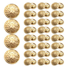 90Stk Hochwertige Metallknöpfe Gold DIY Schmuck Knöpfe Für Kleidung
