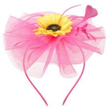 4Stk Sonnenblume Fascinator Damen Hut Stirnband Hochzeit