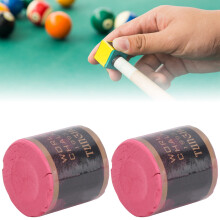 2Pcs Billiard Cue Tip Chalk Set, 2.4x2.3cm, Red & Green, NoSlip Pool Accessories