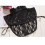 Mujer Cuello Postizo De Encaje Floral Corta (Negro) 7
