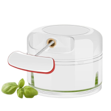 Eenvoudige voedselhakker met trekkoord, stil en compact, handmatige kruidenhakker voor knoflook, gember, noten, compact en draagbaar