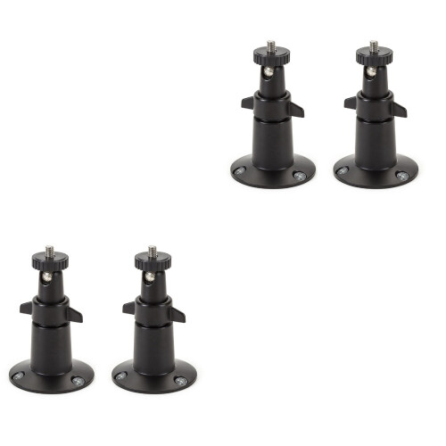 4Pièces Fixation Murale Caméra Cctv Extérieur Intérieur Noir Robuste 2