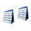 2Pcs Blue Desktop Calendar Blank Easy-Use Decorative 6