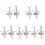10 Pezzi Collana Con Ciondolo Ballerina Con 4
