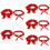 5Set Fasce Gamba Per Sposa Rosse in Tessuto Con 11