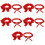 5Set Fasce Gamba Per Sposa Rosse in Tessuto Con 8