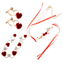 1 Set Damen Schmuck Mit Halskette Armband Ohrringe