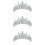3 Unidades Tiara De Cristal Coroa Faixa Cabeça 10