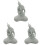 3Pcs Estátua De Para , Mini , Decoração Subaquática 4