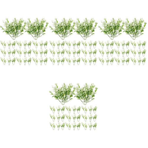 120 Peças Planta Artificial Grama Aquática Para E 2