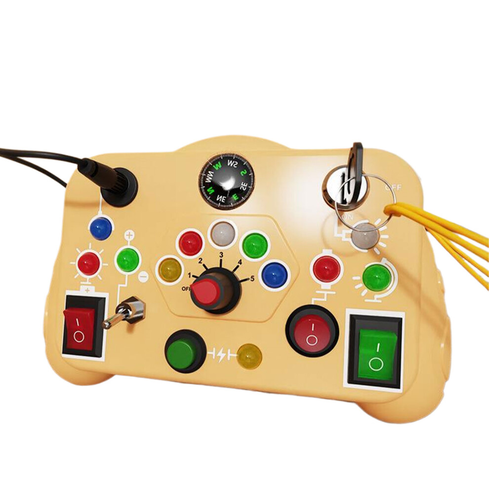 (yellow) LED Light Switch Toys Stimulating Play For Busy Kids Allowing Children-image-OPC-PMWCRNZ-NEW