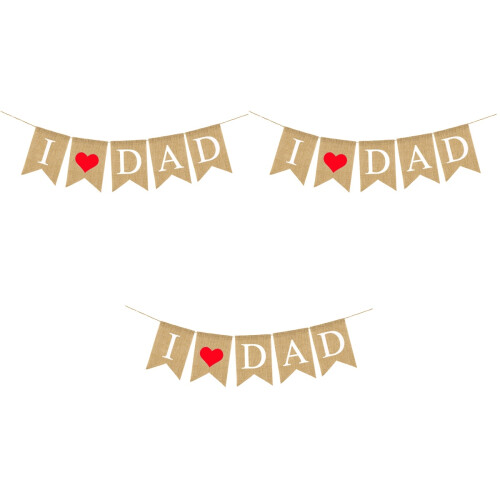 3Stk Khaki Vaters Tag Banner Mit I Dad Herz 2