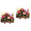 2Sets Retro Holzfass Mit Künstlichen Für 4