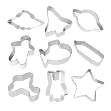 27Stk Backform Kreative DIY Keksausstecher Silber