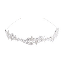 2Stk Silber Haarspange Stern Design Damen Stirnband Mode