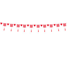 2Stk Rote Hochzeit Banner Aus Vliesstoff, Zum Aufhängen