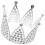 3Stk Silberne Mit , Eleganter Runder Kopfschmuck 1
