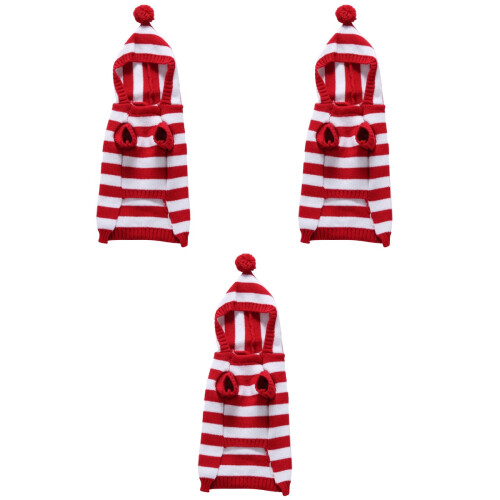 3Stk Hundestrickpullover Weihnachtskostüm Bequem Und Langlebig 2