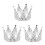 3Stk Silberne Mit , Eleganter Runder Kopfschmuck 3