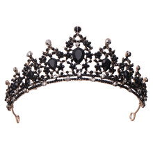 3Stk Schwarze Hochzeit Tiara Brautkrone Partyaccessoire