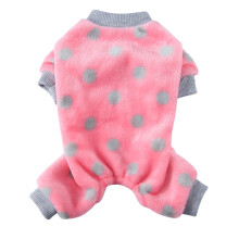 Winter Hundepullover Polyester Rosa Warmes Haustier Schlafanzug