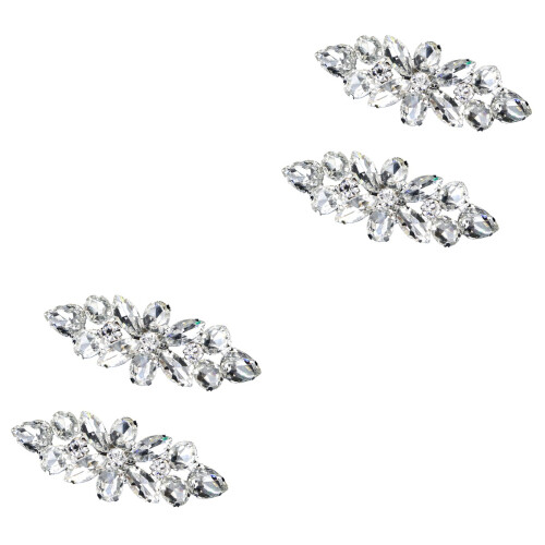 2Stk Silberne Schuhclips Für DIY Schuhe 2