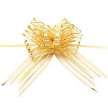 20Stk Hochzeit Zugblume Schleife Gold Handgemalt Große Gazeblume