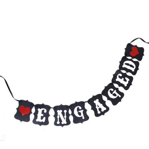 2Stk Engaged Papierbanner Hochzeit Party