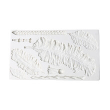 3Stk Silikon Kuchenform Weiß Federn Fondantform Für Backen Und