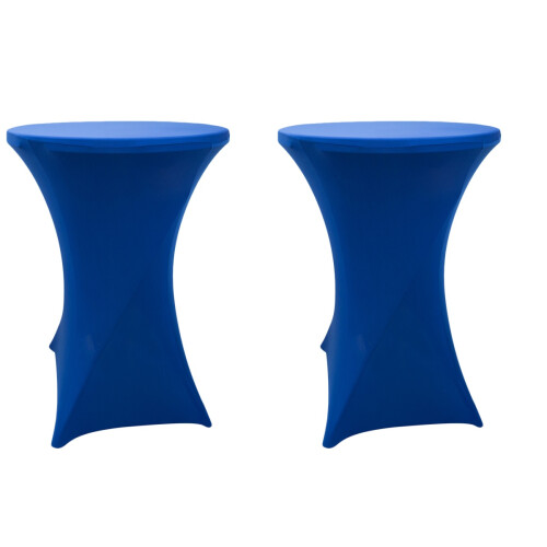 2Stk Cocktail Tischdecke Dunkelblau Stretch Polyester Spandex 1