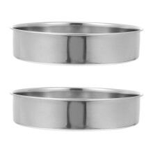 6Stk Silberne Edelstahlplatten Dämpfen Kuchen Küchenbedarf