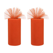 6 Orange Tüllrolle Netzstoff Für Hochzeit - Und