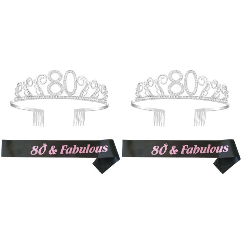 2Sets Geburtstags-Sash Und -Haarkamm, Bunt Und Langlebig 1