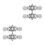 4Stk Damen Sweater Clips Silber, Pullover- Cardigan Clips 4