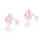 2Stk Babykleidung Baumwolle Rosa Waschbar Langlebig 4