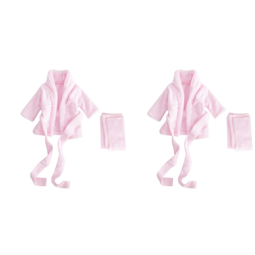 2Stk Babykleidung Baumwolle Rosa Waschbar Langlebig 1