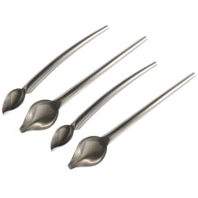 12Ud Cucharas Plateadas Para Decorar Postres Y Salsas