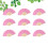 36Stk Kinderpapierfächer Handventilator Pink Klappbar Robust 8