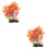 2Ud Decoración Pecera Planta Artificial Resistente 6